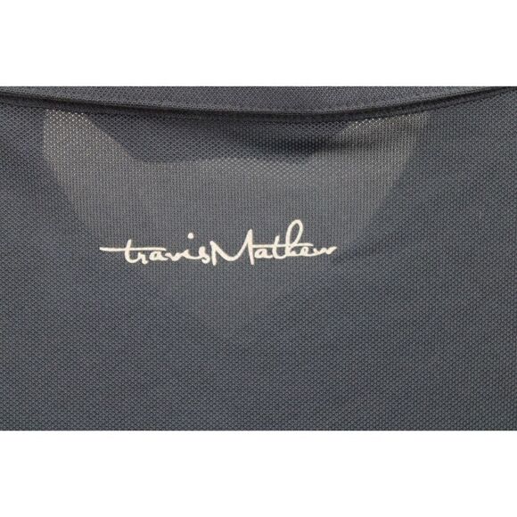 TRAVIS MATHEW BLUE WITH CHEST STRIPES POLO MENS SIZE XL SHORT SLEEVE SHIRT GOLF - Picture 6 of 8